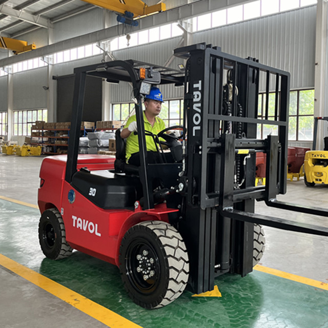  Tavol 3Ton 3m-6m Mast Lithium Electric Forklift Truck with Side Shift