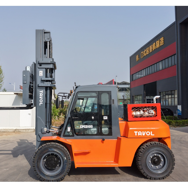 Tavol Hot Sale 10T LPG Forklift Truck with Cabin
