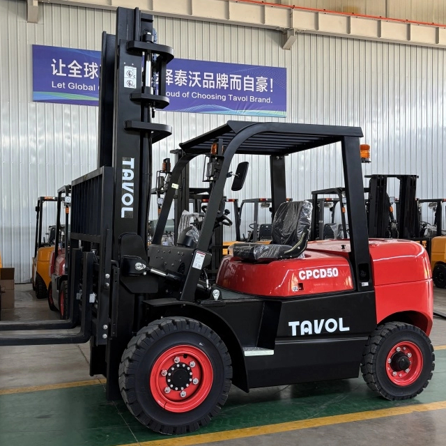 Tavol Hot Sale 5Ton 3m Lift Height Diesel Forklift 