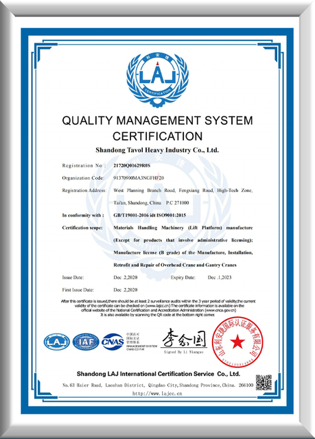 Quality Management Certificate